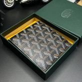 کیف پول مشکی قهوه ای گویارد مشابه اصلی فول پک Goyard wallet Brown black