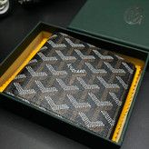 کیف پول مشکی قهوه ای گویارد مشابه اصلی فول پک Goyard wallet Brown black