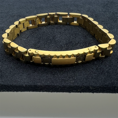 دستبند رولکس استیل طلایی بند ساعتی